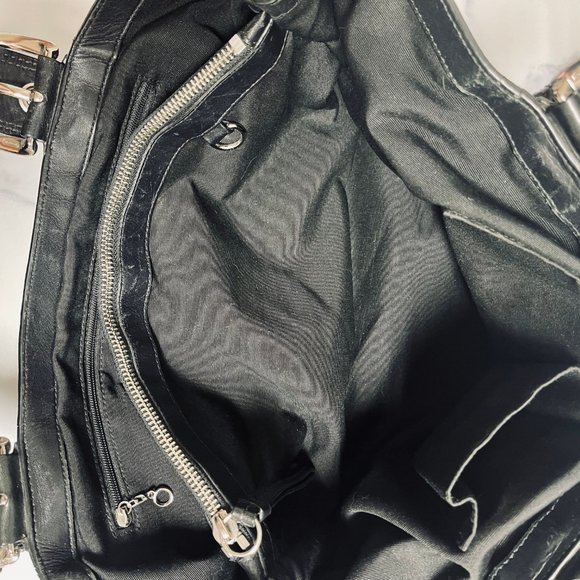 Vintage Leather COACH SOHO XL Black Carryall Tote #F13110 -- RARE - Picture 7 of 9
